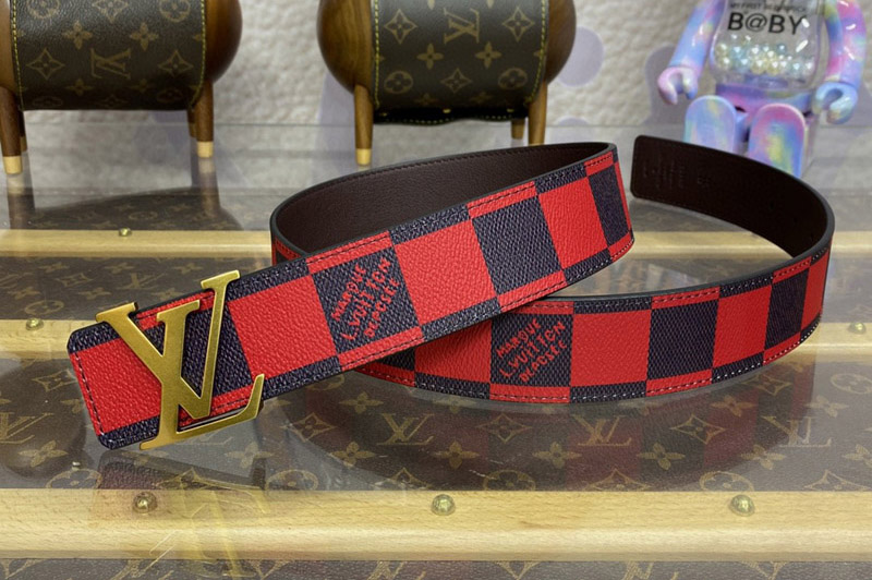 Louis Vuitton M8545V LV Initiales 40mm Reversible Belt in Red