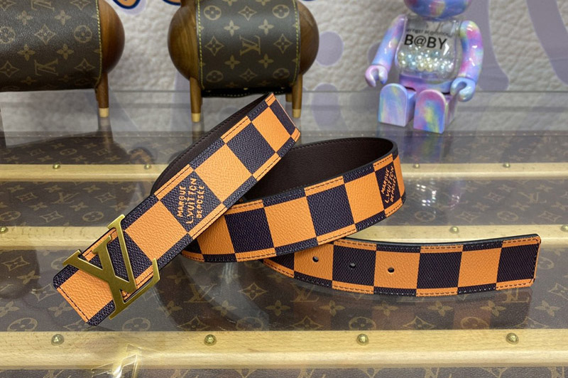 Louis Vuitton M8545V LV Initiales 40mm Reversible Belt in Orange