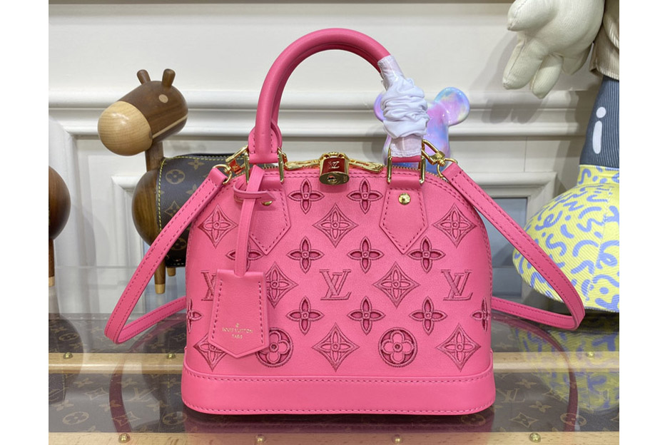 Louis Vuitton M22878 LV Alma BB handbag in Pink Calfskin
