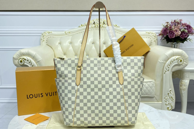 Louis Vuitton N51262 LV Totally MM Tote Bag in Damier Azur Canvas
