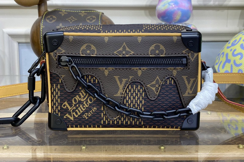 Louis Vuitton N60394 LV Mini Soft Trunk Bag in Giant Damier Ebene coated canvas