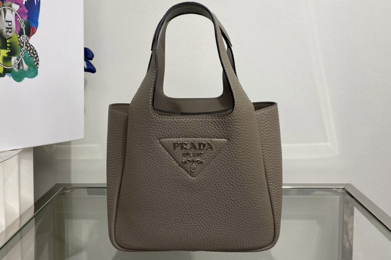 Prada 1BA349 Leather mini bag in Khaki Togo Leather
