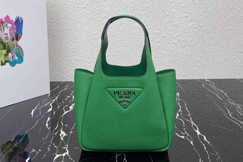 Prada 1BA349 Leather mini bag in Green Togo Leather