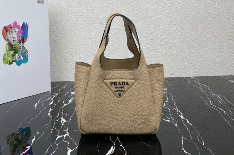 Prada 1BA349 Leather mini bag in Apricot Togo Leather