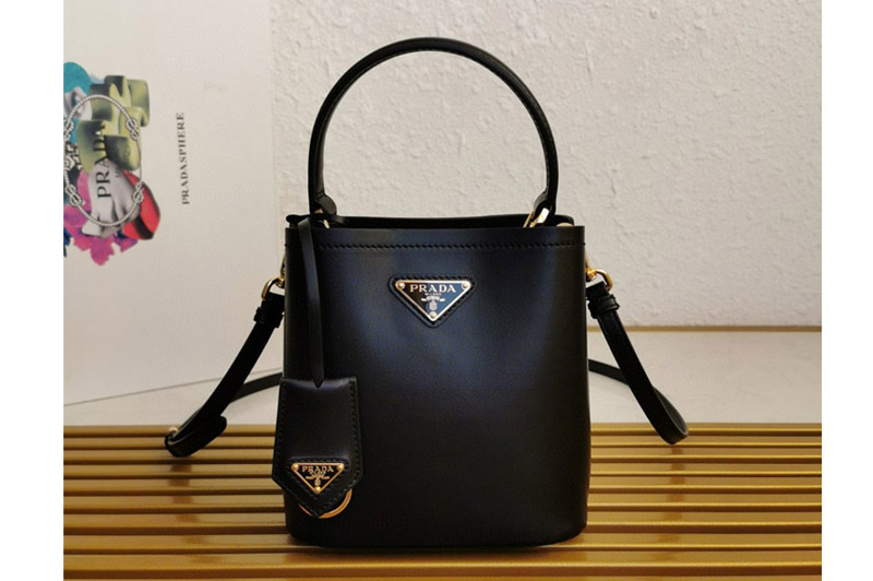 Prada 1BA373 Prada Panier Saffiano leather mini-bag in Black Leather