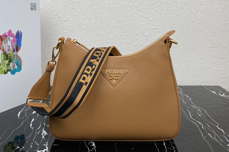 Prada 1BC178 Leather bag in Caramel Leather