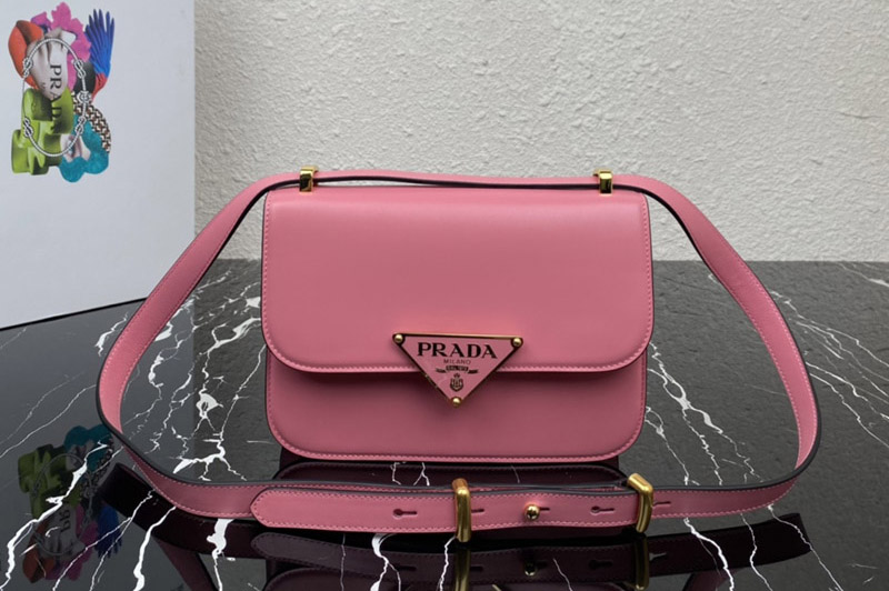 Prada 1BD320 Prada Leather shoulder bag in Pink Leather