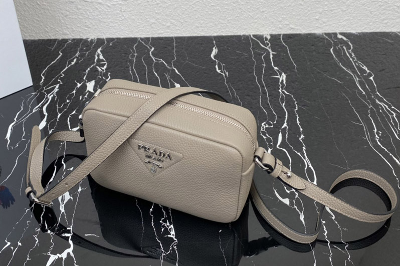 Prada 1BH192 Small leather bag in Beige Leather