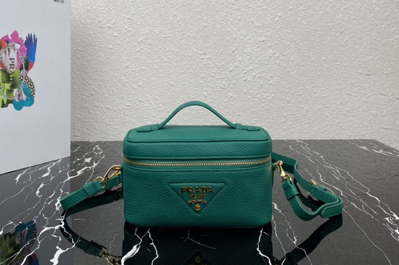 Prada 1BH202 Leather mini-bag in Green Leather