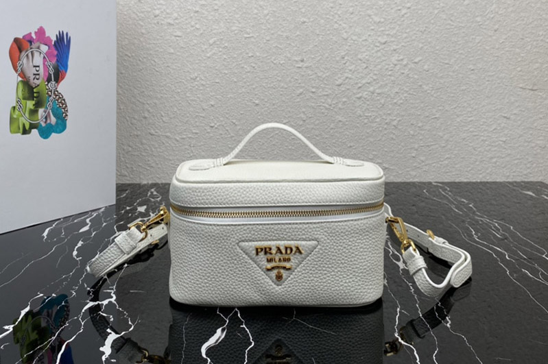 Prada 1BH202 Leather mini-bag in White Leather