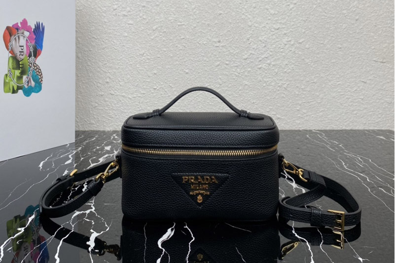 Prada 1BH202 Leather mini-bag in Black Leather