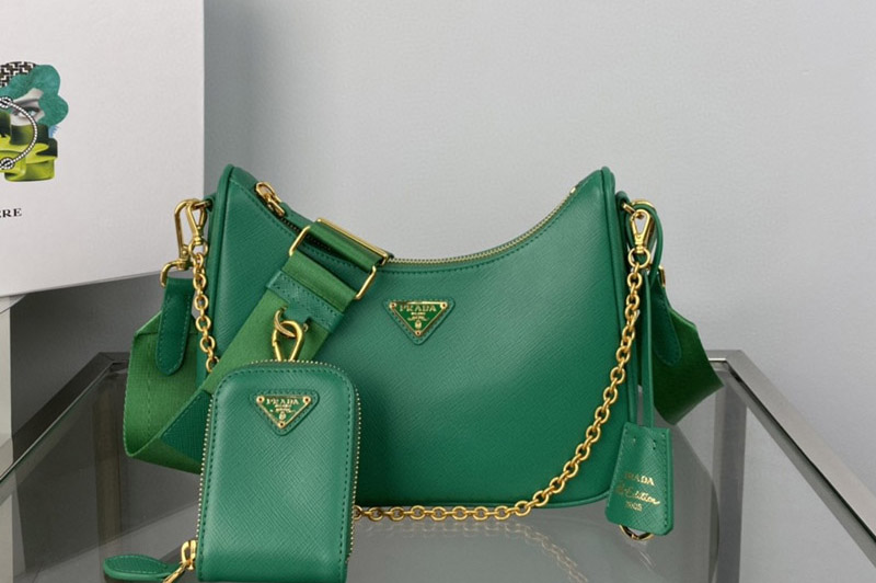 Prada 1BH204 Prada Re-Edition 2005 Saffiano leather bag in Green Leather