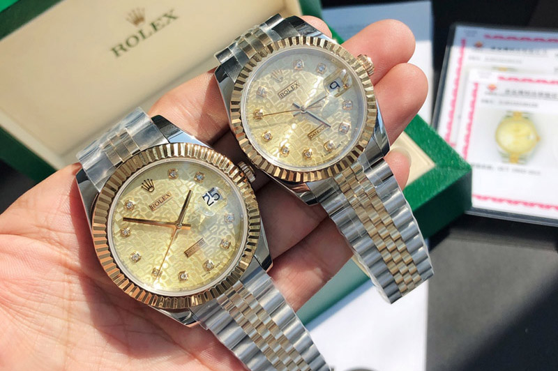 Rolex DateJust 36/41mm 126333 1:1 Best Edition SS/YG Gold Wrapped Gold Computer Dial on Oyster/Jubliee Strap