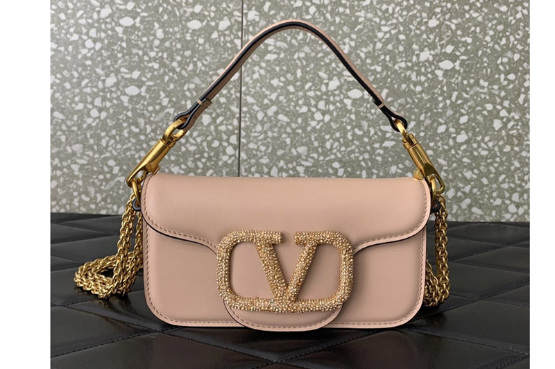 Valentino Garavani Mini Loco shoulder bag in Pink Leather