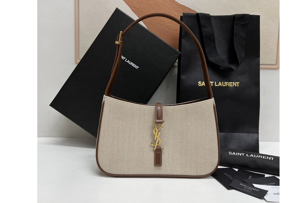 Saint Laurent 657228 YSL LE 5 À 7 IN CANVAS AND LEATHER