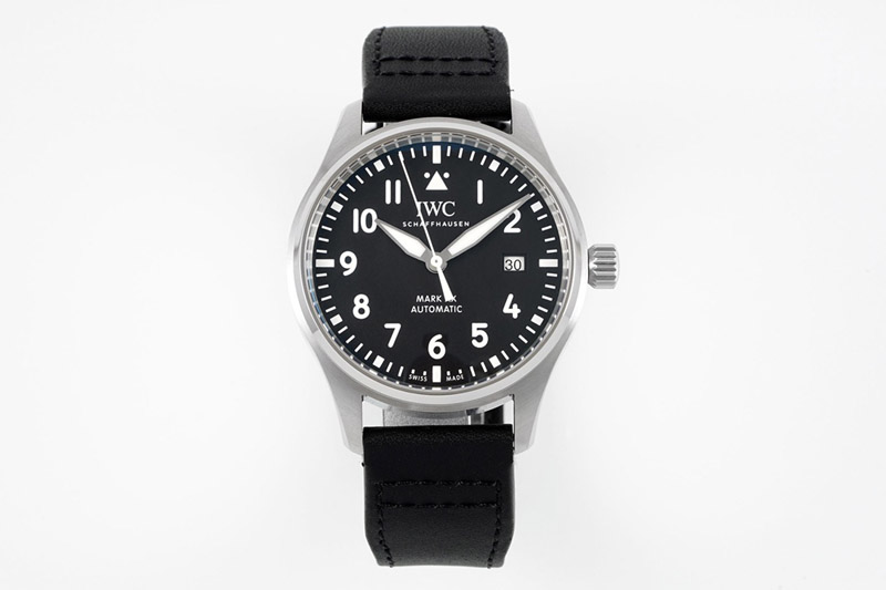 IWC Pilot Mark XX IW328201 ZF 1:1 Best Edition Black Dial on Black Leather Strap A32111