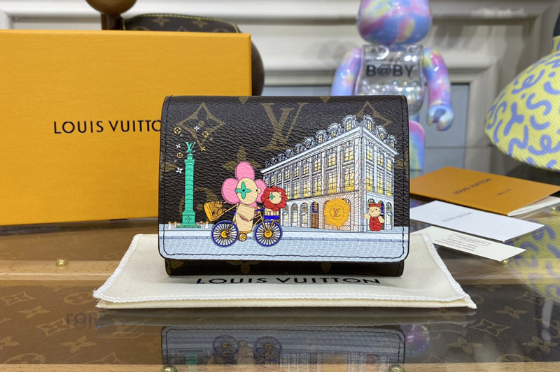 Louis Vuitton M81638 LV Victorine wallet in Monogram canvas With Pink