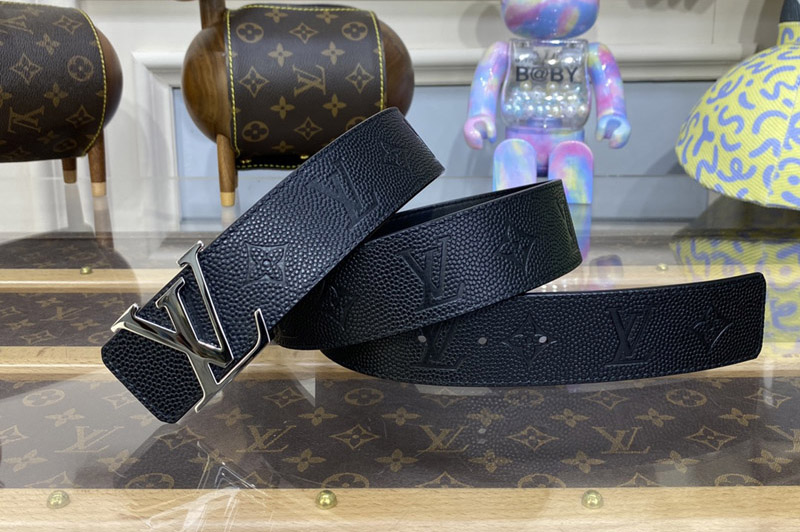 Louis Vuitton MP298U LVXNBA LV Initials 40MM Reversible Belt in Black Calf leather