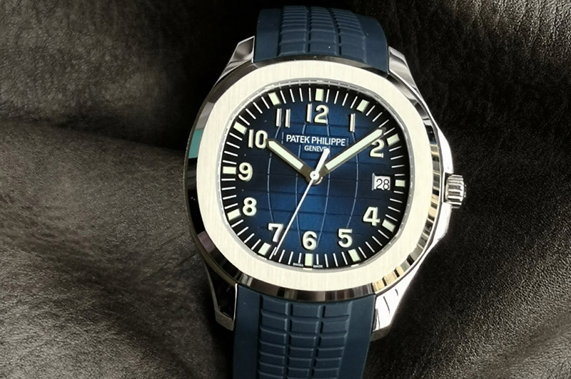 Patek Philippe Aquanaut 5168G 42mm SS 3KF 1:1 Best Edition Blue Dial on Blue Rubber Strap A324 Super Clone