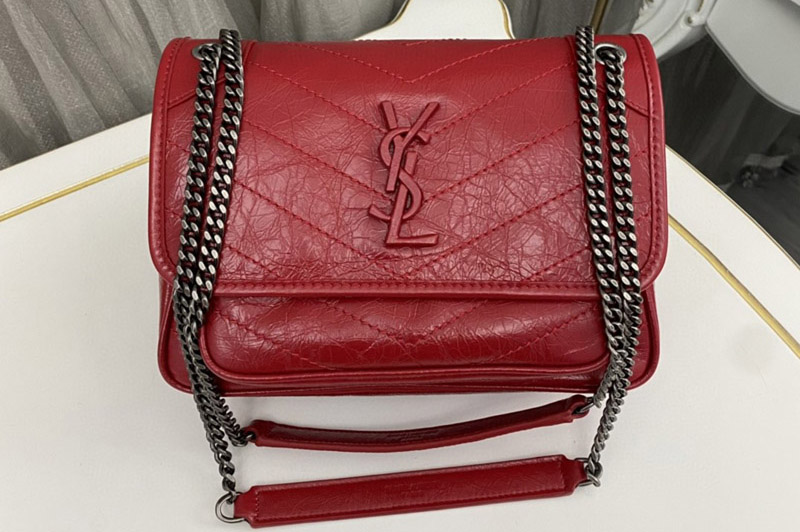 Saint Laurent 633160 YSL NIKI Baby bag IN Red VINTAGE LEATHER