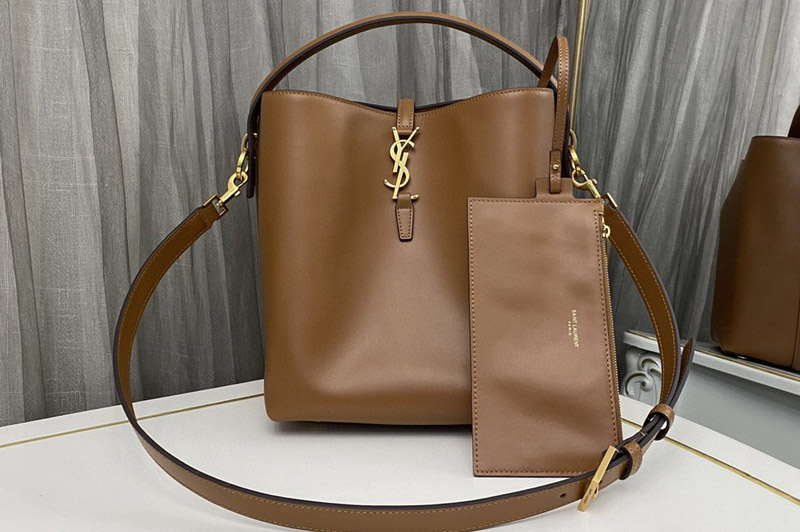 Saint Laurent 742828 YSL LE 37 bag IN Brown VEGETABLE-TANNED LEATHER