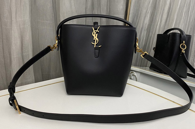 Saint Laurent 749036 YSL LE 37 SMALL bag IN Black SHINY LEATHER