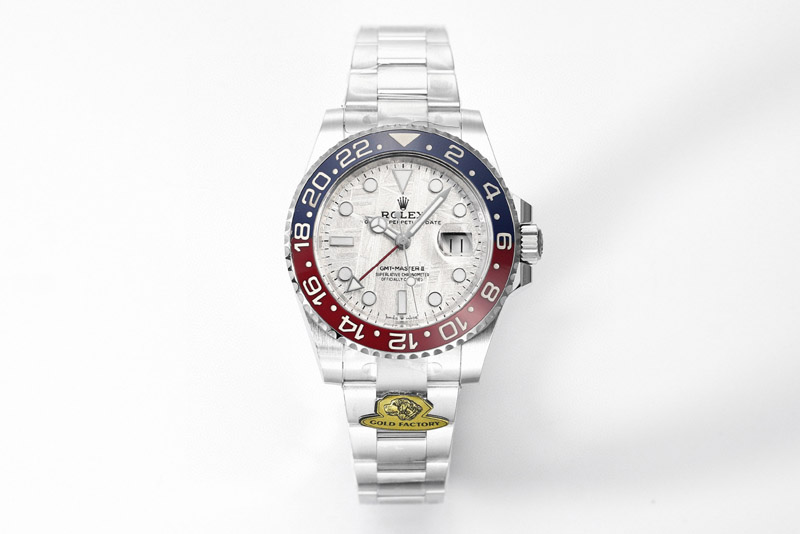 Rolex GMT Master II 126719 BLRO Gain Weight Gold Factory 1:1 Best Edition Real Meteorite Dial on Oyster Bracelet VR3285 CHS