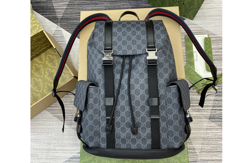 Gucci 792080 GG Backpack in Black GG Supreme canvas