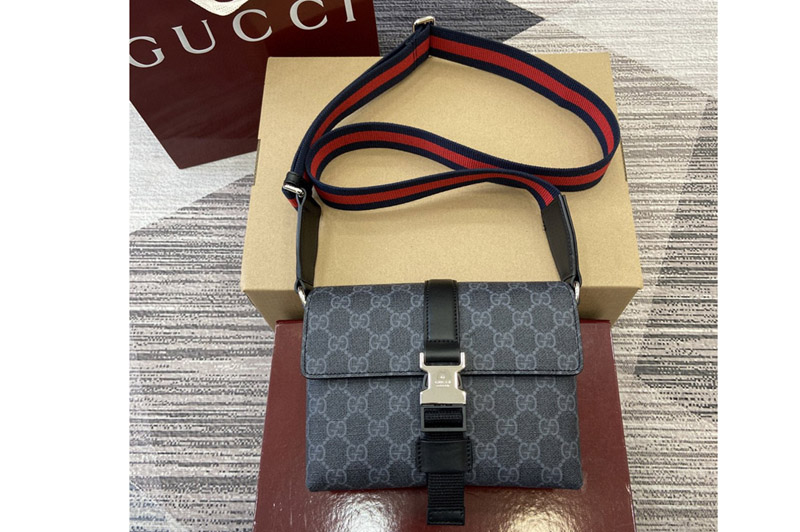 Gucci 816953 super mini bag in Black GG Supreme canvas