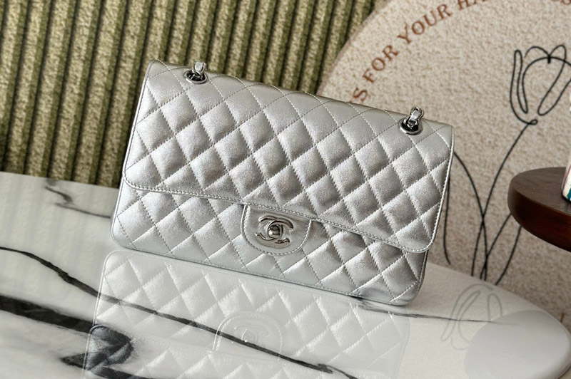 CC 11.12 Classic Handbag A01112 in Silver Leather