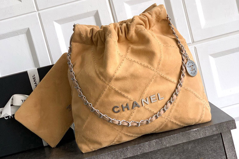 CC 22 Small Handbag in Tan Suede