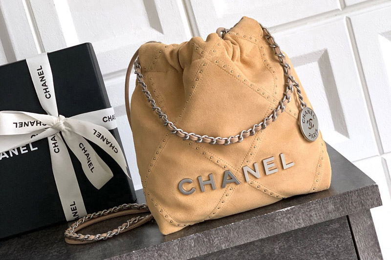 CC 22 Mini Handbag in Tan Suede