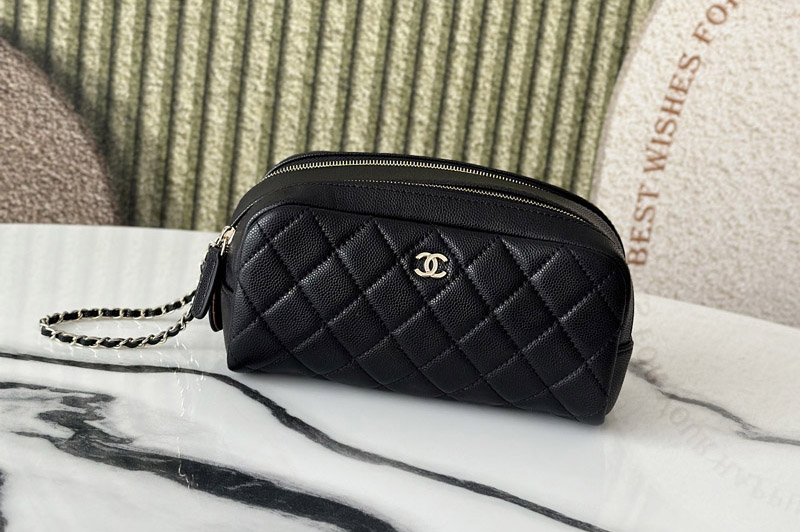 CC Vanity Bag in Black Leather
