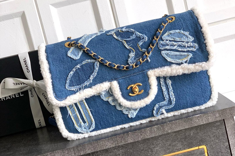 CC Flap Bag in denim