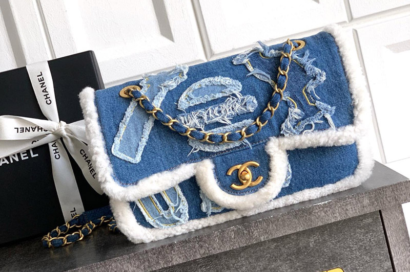 CC Flap Bag in denim