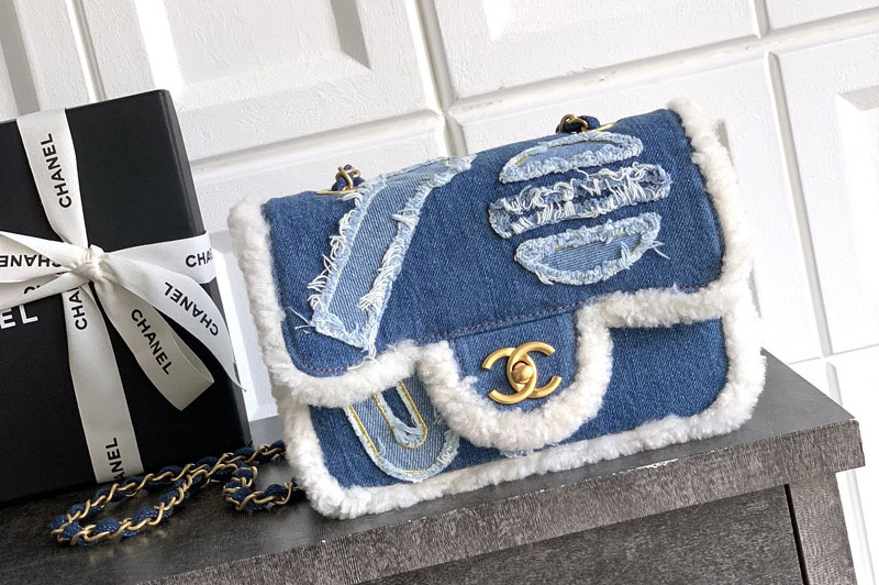 CC Flap Bag in denim