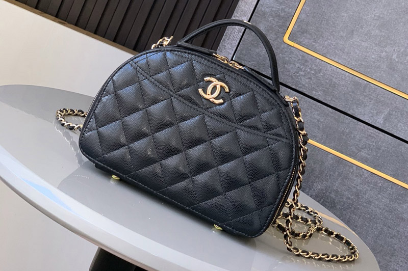 CC Bowling Bag in Black Leather