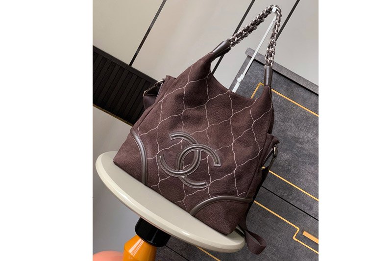 CC Hobo Bag in Brown Suede