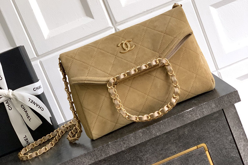 CC Mini Hobo Handbag in Tan Suede