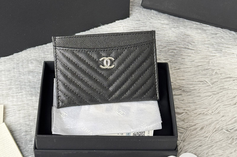 CC Classic Card Holder in Black Leather