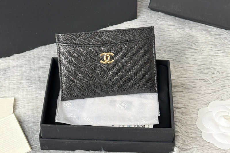 CC Classic Card Holder in Black Leather