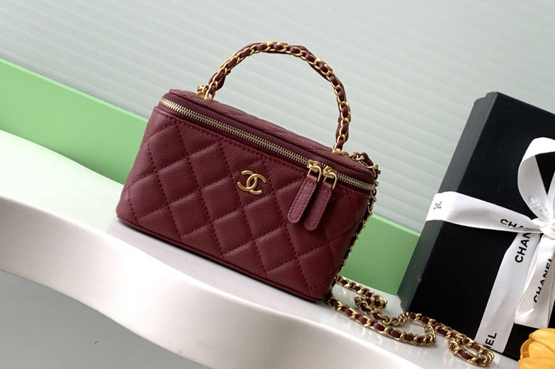 CC AP4842 Long Vanity With Chain in Red Leather