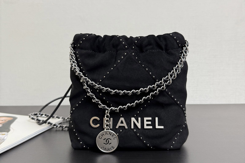 CC 22 Mini Handbag AS3980 in Black Suede