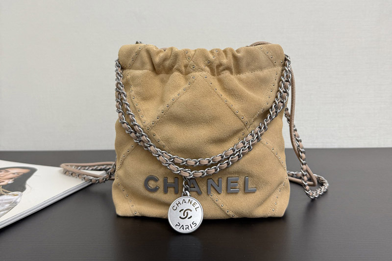 CC 22 Mini Handbag AS3980 in Brown Suede