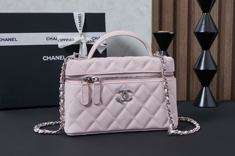 CC AP4854 Vanity With Chain in Pink Leather