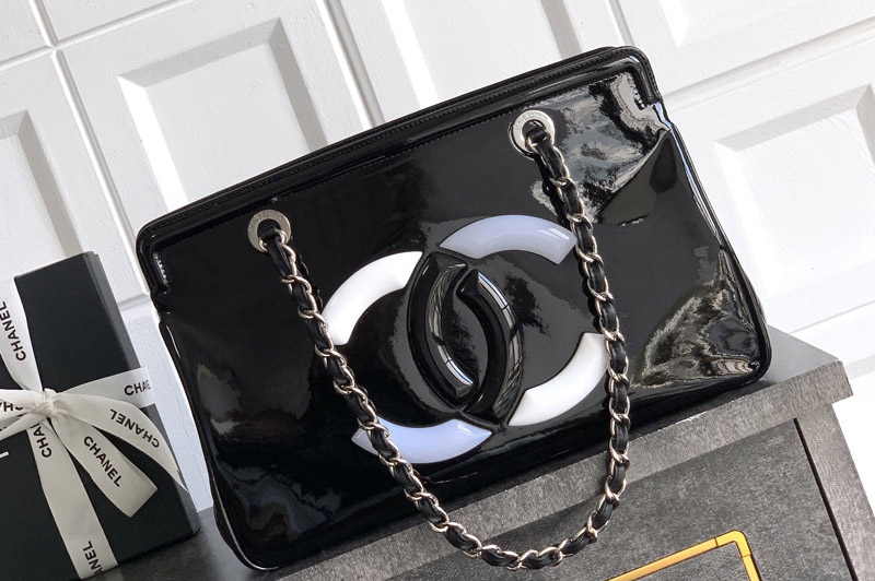 CC Tote bag in Black Leather
