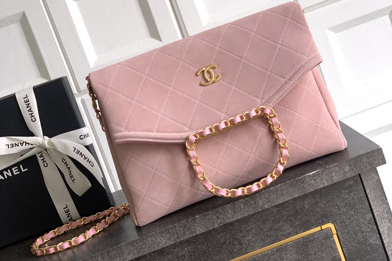 CC Small Hobo Handbag in Pink Suede