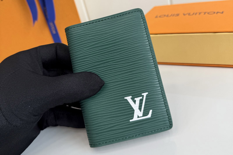 Louis Vuitton M25797 LV Pocket Organizer Wallet in Green