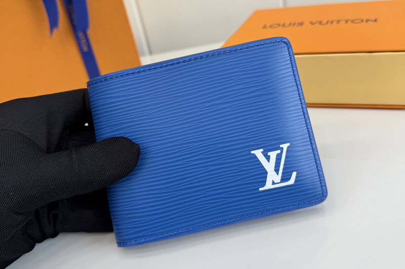 Louis Vuitton M25801 LV Multiple Wallet in Blue