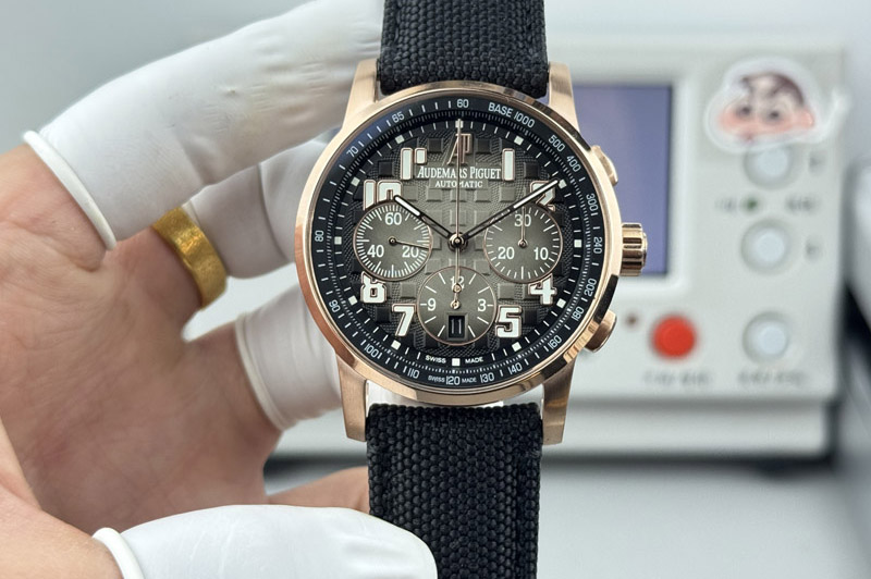 Audemars Piguet Code 11.59 RG 41mm Gray Dial on Black Nylon Strap A7750